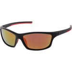Shawn Polarised Sports Sunglasses (Unisex) - Black Red
