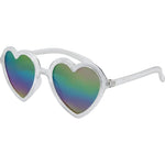 Tallulah Polarised Heart Sunglasses (Kids) - Clear Sparkle Rainbow