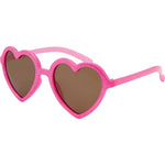 Tallulah Polarised Heart Sunglasses (Kids) - Pink Brown