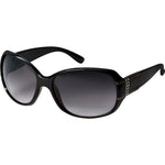 Melanie Polarised Wrap Sunglasses (Women) - Black Smoke