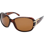 Melanie Polarised Wrap Sunglasses (Women) - Tort Brown