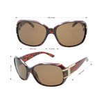 Melanie Polarised Wrap Sunglasses (Women) - Tort Brown