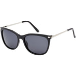 Vicky Polarised Square Cat Eyes Sunglasses (Women) - Black Smoke