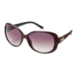 5725 Polarised Oversized Sunglasses (Women) - Burgundy