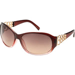 Sharon Polarised Wrap Sunglasses (Women) - Red Brown
