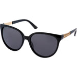 Catherine Polarised Fashion Sunglasses (Women) - Black Tort Smoke