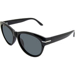 Carmel Polarised Round Sunglasses (Women) - Black Smoke