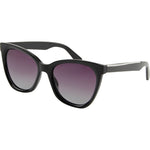 Davina Polarised Oval Sunglasses (Women) - Black Smoke