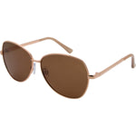 Tara Polarised Round Sunglasses (Women) - Rose Gold Brown