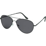 Riley Polarised Aviator Sunglasses (Unisex) - Gun Smoke