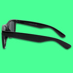 Blake Polarised Wayfarer Sunglasses (Unisex) - Black Smoke