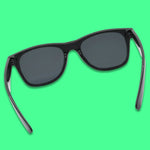 Blake Polarised Wayfarer Sunglasses (Unisex) - Black Smoke