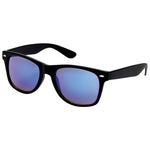 Blake Polarised Wayfarer Sunglasses (Unisex) - Black Blue
