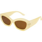 Sinead Polarised Rectangle Sunglasses (Women) - Cream Brown