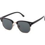 Molly Polarised Clubmaster Sunglasses (Unisex) - Black G15