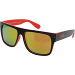 Normanville SLSA Polarised Square Sunglasses (Unisex) - Black Red Mirror