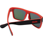 Normanville SLSA Polarised Square Sunglasses (Unisex) - Black Red Mirror