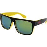 Normanville SLSA Polarised Square Sunglasses (Unisex) - Black Yellow Mirror