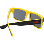 Normanville SLSA Polarised Square Sunglasses (Unisex) - Black Yellow Mirror