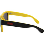 Normanville SLSA Polarised Square Sunglasses (Unisex) - Black Yellow Mirror