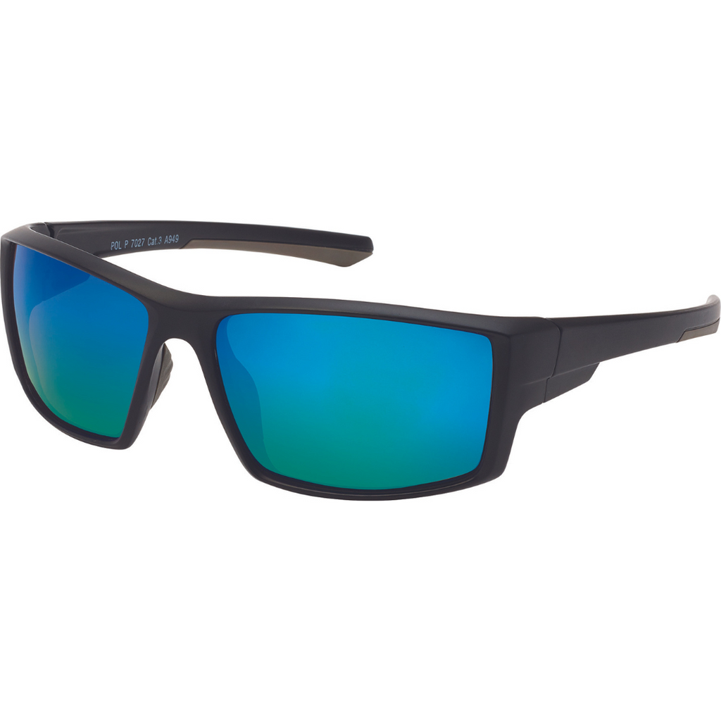 Steve Rectangular Sunglasses (Men) - Black Blue – Black Ice