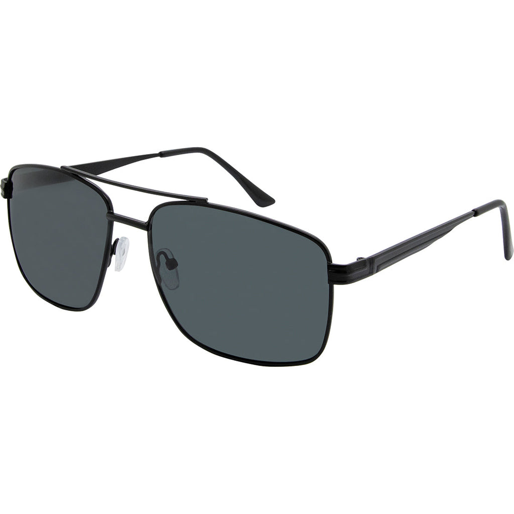 Ian Polarised Aviator Sunglasses (Men) - Matt Black Smoke – Black Ice